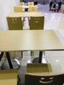 好靈氣好靈氣食堂餐桌椅四人位快餐店桌椅組合 餐廳曲木椅一桌四椅包郵 一桌兩椅鋁合金封邊 曬單實拍圖