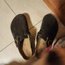 BIRKENSTOCK勃肯德國(guó)進(jìn)口男女款牛皮絨面革軟底Boston包頭拖鞋 深棕常規(guī)版660461 45 曬單實(shí)拍圖