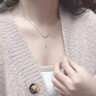 半粒麥穗流蘇項鏈女925純銀白金甜美氣質鎖骨鏈少女感生日禮物送女 穗穗平安項鏈（禮盒款+證書） 曬單實拍圖