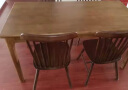 锦巢 餐桌实木餐桌椅组合北欧日式小户型饭桌现代简约长方形餐桌子橡胶木餐厅家具SCMY-2310 胡桃色（温莎椅） 一桌4椅(1.2米) 实拍图
