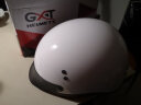 GXT电动摩托车头盔男女通用夏季半盔复古机车安全帽GXT四季3c认证 亮白 XL（59~60cm） 实拍图