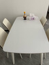 帕沙曼餐臺奶油風(fēng)巖板餐桌小戶(hù)型長(cháng)方兩用伸縮餐桌椅組合簡(jiǎn)約白色 1126Y 【啞光純白】1.4米餐桌1126Y+4椅 6404Y 曬單實(shí)拍圖