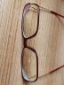 汉（Han Dynasty）近视眼镜框男女款 配镜片防蓝光辐射眼镜光学护目眼睛架 49157 优雅酒红  配1.60防蓝光镜片200-600度 实拍图