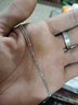 和葉珠寶 亮瞎眼很閃 珠子鏈 Pt950鉑金項鏈女白金 鎖骨鏈 鐳射毛衣鏈 1.2mm粗 5.12克 55cm加圈調53cm 方鮑魚(yú)扣 曬單實(shí)拍圖