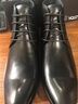 VQGT夏季英倫高幫皮鞋尖頭男士靴子加絨男靴短靴男馬丁靴系帶 黑色 單層 偏大一碼 41 曬單實(shí)拍圖