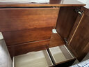 玖曌 實(shí)木斗柜現代簡(jiǎn)約帶門(mén)儲物柜臥室床邊抽屜式收納柜子經(jīng)濟型立柜家用斗櫥實(shí)木斗柜 板栗色三斗兩門(mén) 整裝 曬單實(shí)拍圖