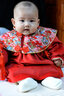 邦詩(shī)婕黎中國風(fēng)女童連衣裙冬裝百天周歲漢服嬰兒寶寶禮服紅色新年服加絨春 大紅色(雙層內襯加絨) 73 曬單實(shí)拍圖