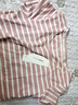 米度麗哺乳衣外出長袖上衣春夏裝時尚產(chǎn)后喂奶衣秋裝打底衫哺乳T恤春夏 長袖款-粉底白條 L碼（建議100-140斤左右） 曬單實拍圖