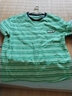 蘑菇兔（MOREGOTO）胖童t恤短袖男童夏季薄款寬松大碼12-14歲16初中生男孩條紋半袖潮 綠條 190加肥180斤左右 曬單實(shí)拍圖