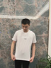 滄獅男士短袖T恤夏季潮牌體恤修身薄款衣服潮流男裝學(xué)生上衣 白色 2XL 曬單實(shí)拍圖