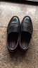 紅蜻蜓男鞋春季歐美頭層牛皮套腳商務(wù)休閑鞋爸爸皮鞋子 黑色 41 曬單實(shí)拍圖