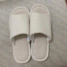 果洛菲日式亞麻拖鞋男春秋室內(nèi)家居家用地板居家情侶防滑麻布四季拖鞋女 X21橫條紋米色 40-41 曬單實(shí)拍圖