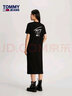 TOMMY JEANS【休閑舒適】春夏女裝純棉簽字印花寬松圓領(lǐng)T恤長(cháng)裙連衣裙 黑色BDS L （推薦：125-140斤） 曬單實(shí)拍圖