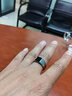 芙蕖 復古黑瑪瑙戒指男士寶石鈦鋼指環(huán)男 可刻字時(shí)尚潮手飾品七夕情人節禮物圣誕節禮物新年禮5圣誕節禮物 11號【內周長(cháng)65mm】 曬單實(shí)拍圖