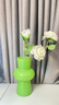 創(chuàng  )意簡(jiǎn)約玻璃花瓶復古家具擺件水培鮮花插花器彩色中古歐式花瓶 燈籠玻璃花瓶【抹茶綠】 曬單實(shí)拍圖