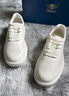 德賽（DESAI）百搭小白鞋真皮休閑打孔透氣時(shí)尚板鞋男厚底增高運動(dòng)鞋 白色 42 曬單實(shí)拍圖