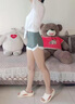 風(fēng)吟詩(shī)三分鯊魚褲女夏打底褲提臀外穿薄款運(yùn)動(dòng)打底短褲女拼接撞色安全褲 綠色 XL (130-160斤) 曬單實(shí)拍圖