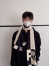 Charm Kendo圍巾男秋冬季百搭高檔保暖穿搭輕奢風(fēng)生新年生日禮物送男生 送男朋友實(shí)用老公 黑色 曬單實(shí)拍圖
