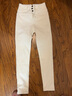 丹仔 時(shí)尚白色牛仔褲女春秋2022年秋季新款高腰緊身彈力小腳褲休閑復古提臀顯瘦排扣鉛筆長(cháng)褲子 白色加絨長(cháng)褲 27碼 二尺 曬單實(shí)拍圖