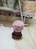 慈念 水晶球摆件 透明白色水晶球紫水晶客厅卧室装饰财位摆件工艺品 粉色-小号 实拍图