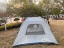 HikeGuys帳篷戶外露營超大速開帳篷全自動黑膠防曬防雨天幕帳篷野外野餐 杏米白-防曬款【3-5人速開帳篷】 曬單實拍圖