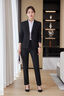 媚哥小西裝女外套職業(yè)裝秋冬季長(cháng)袖套裝正裝大學(xué)生酒店銀行西服工作服 藏藍西裝【單件】 【色偏藍】 XL 碼 【約105 - 115斤人穿 】 曬單實(shí)拍圖