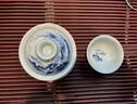 三勤堂景德鎮(zhèn)陶瓷手工手繪青花品茗杯三才蓋碗套組功夫茶杯茶具主人杯 青花手繪山水三才蓋碗 180ml 1只 曬單實(shí)拍圖