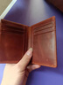 勞斯名爵（RollsMinjor）品牌新款復古牛皮卡包男士短款真皮多卡位駕照包證件卡夾商務(wù)休閑 經(jīng)典棕 10卡位 曬單實(shí)拍圖