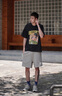 杜小閑重磅刺繡美式短袖t恤男生夏季薄款高級(jí)感痞帥cityboy情侶半袖體恤 DSB323-FF1670白灰色 【高品質(zhì)】 M [推薦80-100斤] 曬單實(shí)拍圖