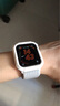 蘋(píng)果Watch9 8 7 6手表殼保護套配件盔甲保護殼Apple watch9代手表保護殼 9/8/7/6/5代通用【44/45mm】白色 曬單實(shí)拍圖