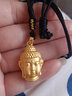 中國(guó)黃金（CHINA GOLD）佛頭黃金吊墜女款足金大日如來(lái)佛祖項(xiàng)鏈情人節(jié)生日禮物送媽媽女友 今/次日達(dá)*佛頭吊墜【默認(rèn)黑繩】約2.8g 曬單實(shí)拍圖