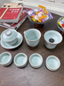 宋蘊李桂蓮汝窯茶具整套功夫茶杯蓋碗套裝高端禮品送老師父母退休紀念 (宋蘊)靜心蓋碗8頭套組(禮盒裝) 曬單實拍圖