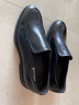 百麗七夕禮物黑色正裝皮鞋男牛皮商務套腳婚鞋皮鞋B3GK7CM1預售 黑色 46 (280mm) 曬單實拍圖
