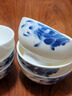 正山藝瓷德化白玉瓷親子碗家用一家四口家庭區分碗5寸陶瓷吃飯碗中式餐具 青花荷韻碗5英寸-直口1個(gè) 曬單實(shí)拍圖