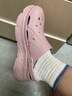 斯凱奇（Skechers）洞洞鞋女士外穿厚底增高沙灘鞋子包頭涼拖鞋休閑 玫瑰紅色/ROS 38 尺碼偏大，建議選小一碼 曬單實(shí)拍圖