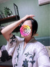 貓人（MiiOW）睡袍女24春秋新款晨袍冰蠶絲綢緞?wù)娼z長(zhǎng)款連體睡衣浴袍家居服 淺灰兩只花 均碼 90斤-180斤 曬單實(shí)拍圖