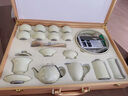 井瓷景德鎮(zhèn)汝窯功夫茶具整套裝高端茶杯送長輩領(lǐng)導(dǎo)客戶老師喬遷禮物 汝窯茶具-御黃 10頭 曬單實拍圖