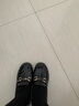 啄木鳥(niǎo)軟皮樂(lè )福鞋女春秋季中跟百搭皮鞋2025新款粗跟中年媽媽高跟鞋 黑色 37標準尺碼 曬單實(shí)拍圖