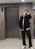 杭潮社日系cityboy黑色牛仔外套男裝三件套高級感男生酷帥穿搭套裝春季 黑色外套+白長(cháng)袖襯衫+卡其休閑褲 L 曬單實(shí)拍圖