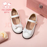 富羅迷女童皮鞋兒童公主鞋鏡面軟底演出鞋兒童單鞋方口皮鞋 白色 37  曬單實(shí)拍圖