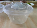 沉弗一次性碗外卖打包盒塑料饭盒快餐盒泡面汤碗带盖圆形食品级餐盒 450ml圆形透明50套 实拍图