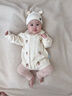 幼歌（YOUGE）嬰幼兒秋季新款草莓毛衣爬服女寶寶柔軟舒適打底褲套裝 粉色打底褲 73cm 曬單實(shí)拍圖