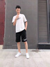 花花公子（PLAYBOY）【兩件套】短袖t恤男裝潮牌夏季情侶裝男士高檔親膚涼感上衣夏裝 白色套裝 XL 曬單實(shí)拍圖