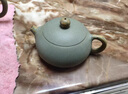 洛湘宜興紫砂壺純手工泡茶壺家用紫砂茶器原礦豆青砂扁西施壺高檔禮品 豆青砂扁西施壺 曬單實拍圖