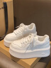九寸陽(yáng)光厚底增高小白鞋女鞋2025秋季新款全皮5cm百搭防滑板鞋ins休閑鞋 厚底增高小白鞋38碼 單層 5cm 曬單實(shí)拍圖