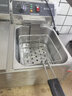 德瑪仕（DEMASHI）電炸爐電炸鍋商用 單缸油炸鍋家用炸雞炸薯條機炸油條機電油炸爐小吃炸串機大炸撈 304不銹鋼丨雙油缸丨20L炸藍丨L-102A-S 曬單實(shí)拍圖