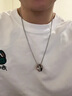 QMXD[刻字]雙環(huán)項鏈男潮嘻哈男士吊墜霸氣學(xué)生鈦鋼男生項鏈子送男友 曬單實(shí)拍圖