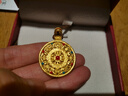 蒂蔻（Tico）足金999八寶羅盤古法金吊墜琺瑯花絲黃金平安扣吊墜生日禮物 曬單實拍圖