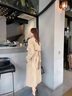 clotho Rennie品牌雙排扣收腰系帶風(fēng)衣女中長(cháng)款2026春秋新款韓版寬松氣質(zhì)外套 卡其色 M 曬單實(shí)拍圖