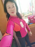BOSOOT游泳衣女連體長(cháng)袖長(cháng)褲全身遮陽(yáng)潛水服保守顯瘦溫泉速干泳裝 玫紅連體款 XL【112-125斤】 曬單實(shí)拍圖